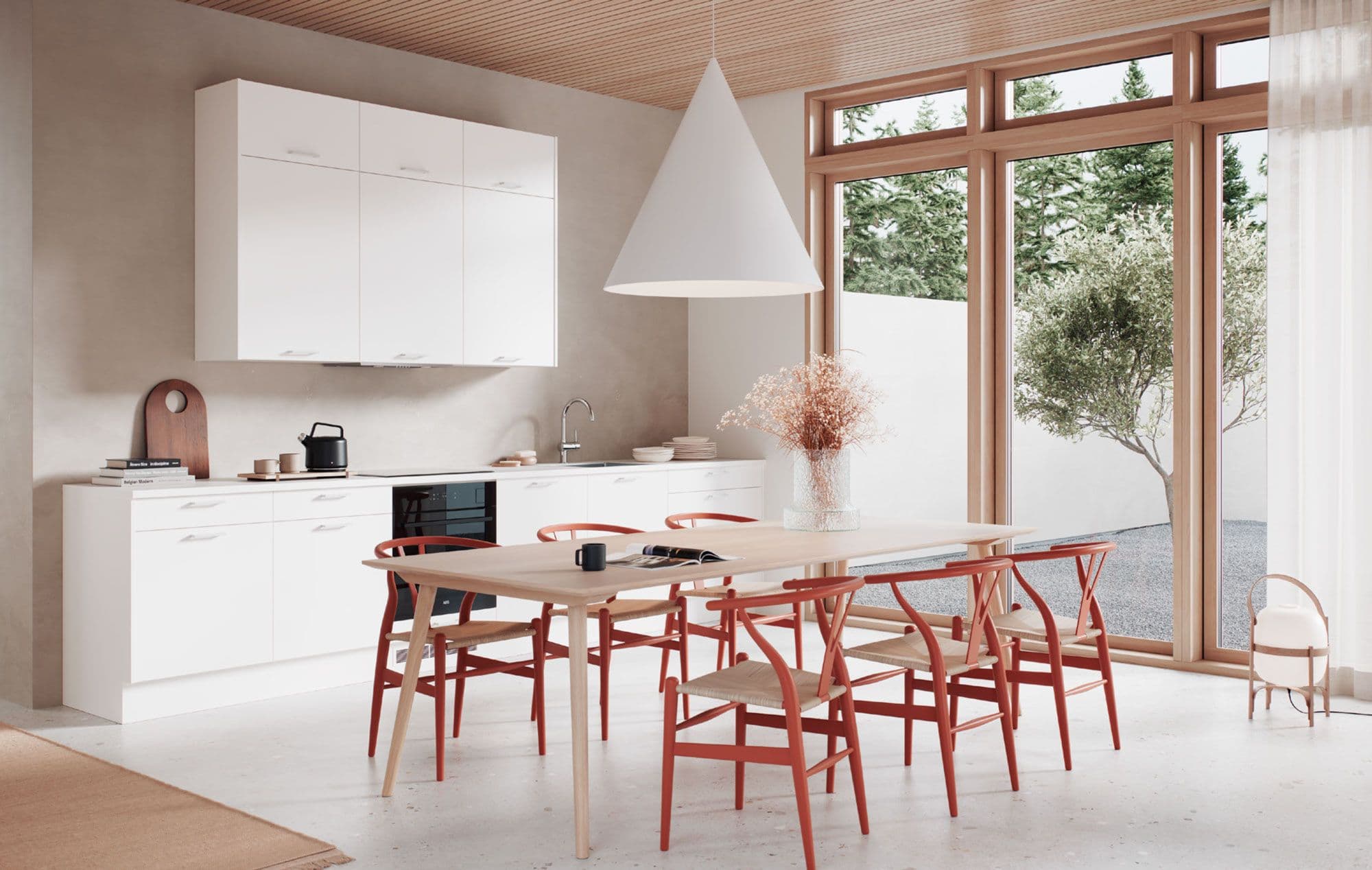 Bilde av hvitt kjøkken