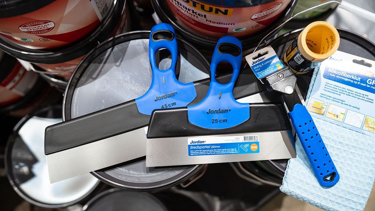 Utstyr for å helsparkle vegg.