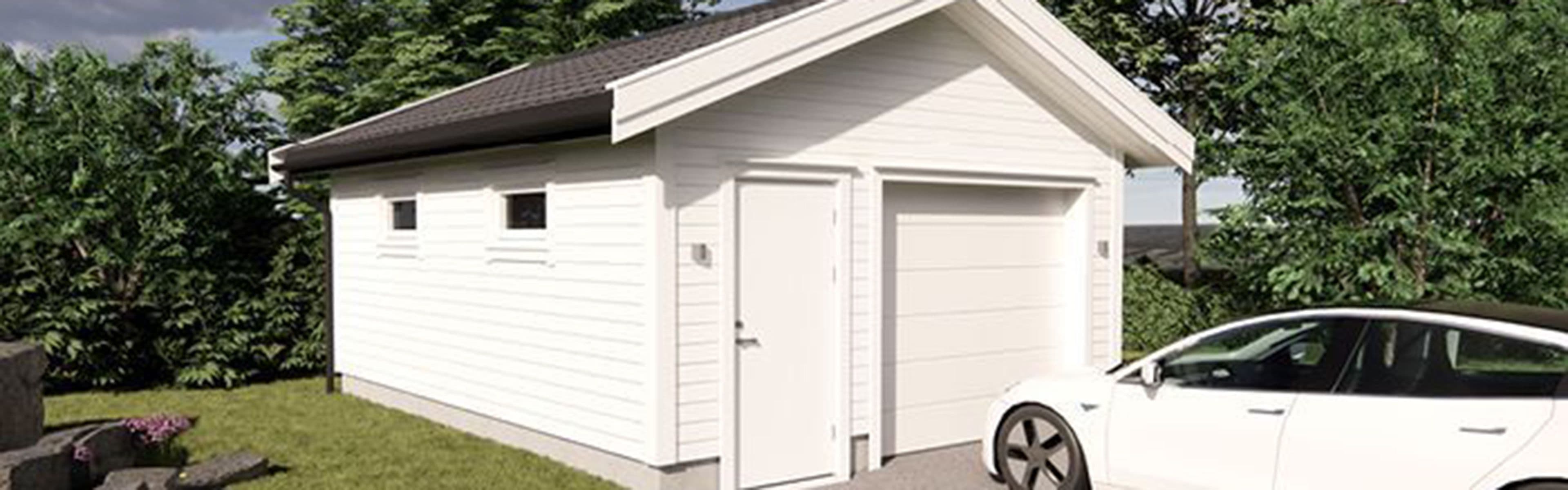 Garasje 2: Bred enkelgarasje