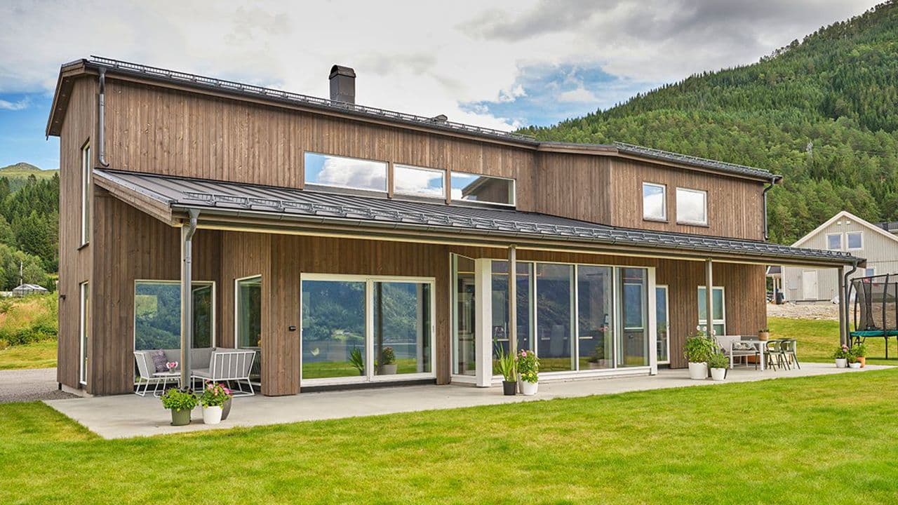 Hus hvor det er byttet kledning til MøreRoyal-kledning.