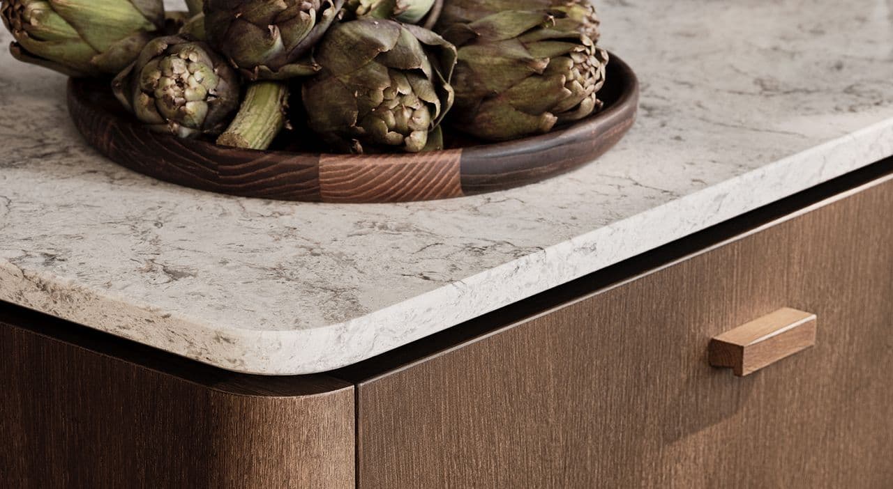 kjøkkenøy med avrundede hjørner fra Sigdal