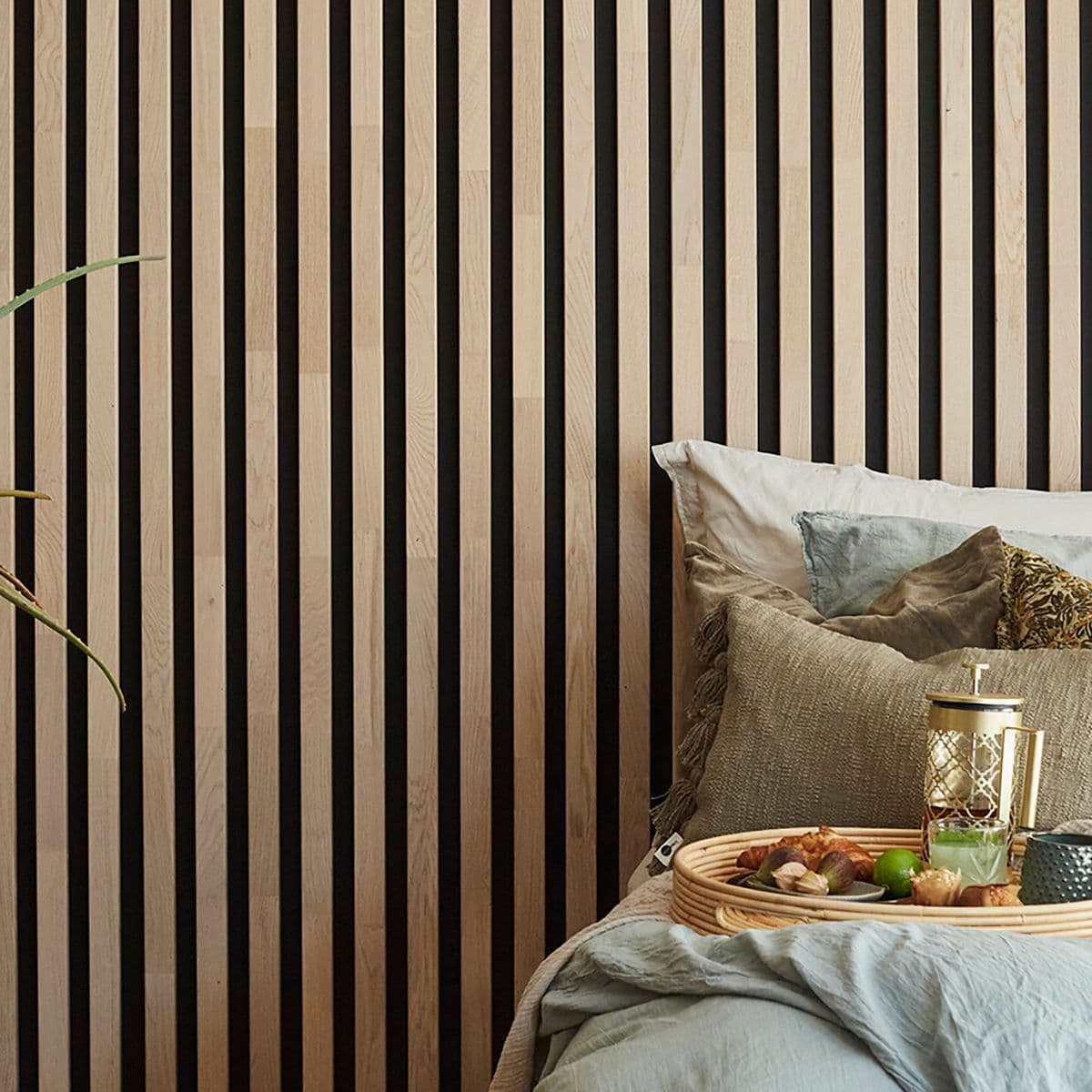 Spilevegg i soverom.