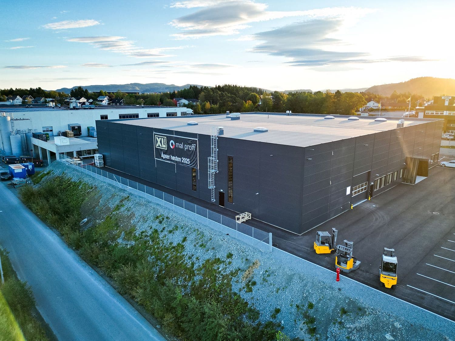 dronebilde av XL-BYGG Sandmoen