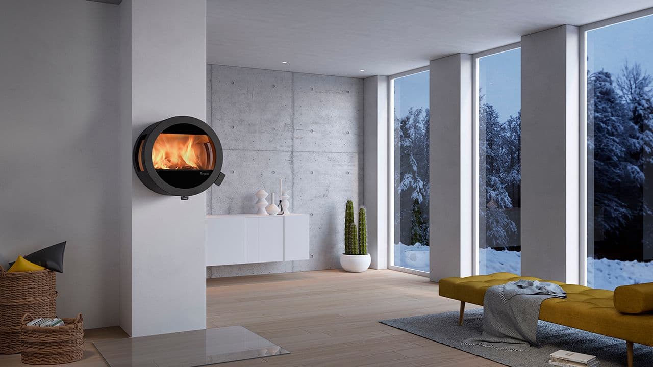 Nordpeis Me Wall festet på vegg i stue.